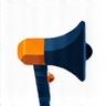Icon representing media relations